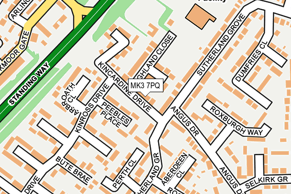 MK3 7PQ map - OS OpenMap – Local (Ordnance Survey)