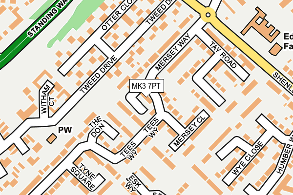 MK3 7PT map - OS OpenMap – Local (Ordnance Survey)