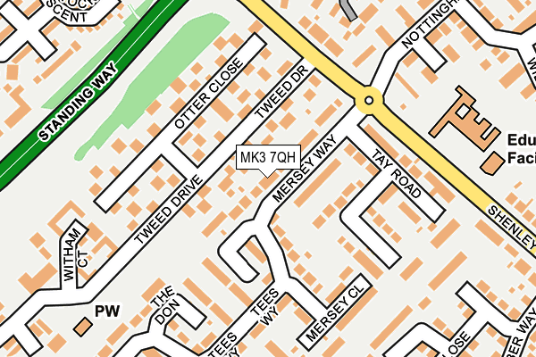 MK3 7QH map - OS OpenMap – Local (Ordnance Survey)