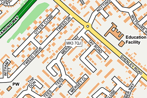 MK3 7QJ map - OS OpenMap – Local (Ordnance Survey)