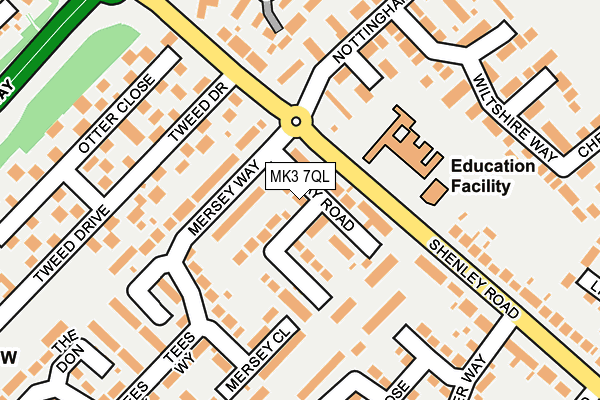 MK3 7QL map - OS OpenMap – Local (Ordnance Survey)