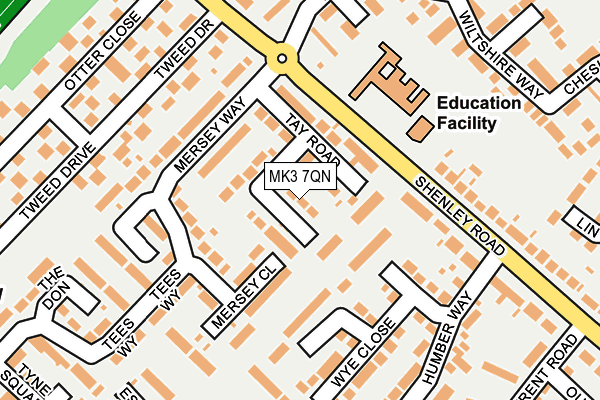 MK3 7QN map - OS OpenMap – Local (Ordnance Survey)