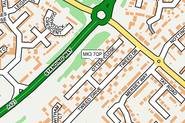 MK3 7QP map - OS OpenMap – Local (Ordnance Survey)