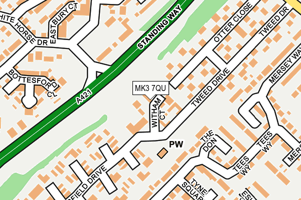 MK3 7QU map - OS OpenMap – Local (Ordnance Survey)