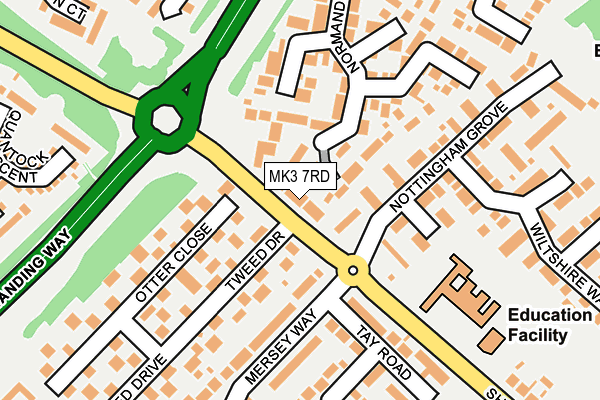 MK3 7RD map - OS OpenMap – Local (Ordnance Survey)