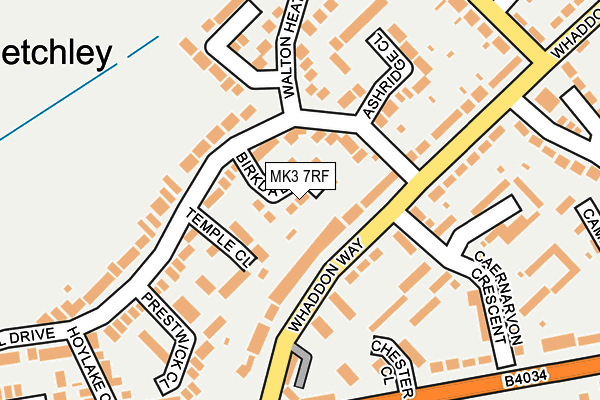 MK3 7RF map - OS OpenMap – Local (Ordnance Survey)