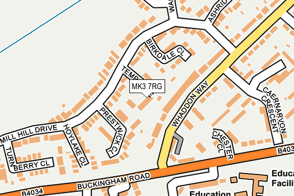 MK3 7RG map - OS OpenMap – Local (Ordnance Survey)