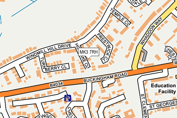MK3 7RH map - OS OpenMap – Local (Ordnance Survey)