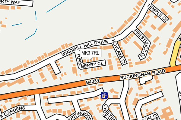 MK3 7RL map - OS OpenMap – Local (Ordnance Survey)