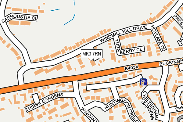 MK3 7RN map - OS OpenMap – Local (Ordnance Survey)