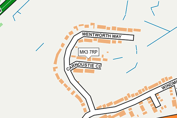 MK3 7RP map - OS OpenMap – Local (Ordnance Survey)