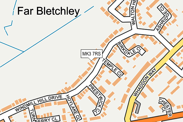 MK3 7RS map - OS OpenMap – Local (Ordnance Survey)