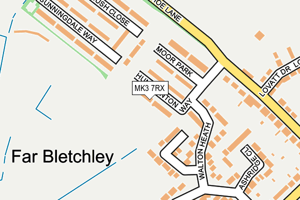 MK3 7RX map - OS OpenMap – Local (Ordnance Survey)