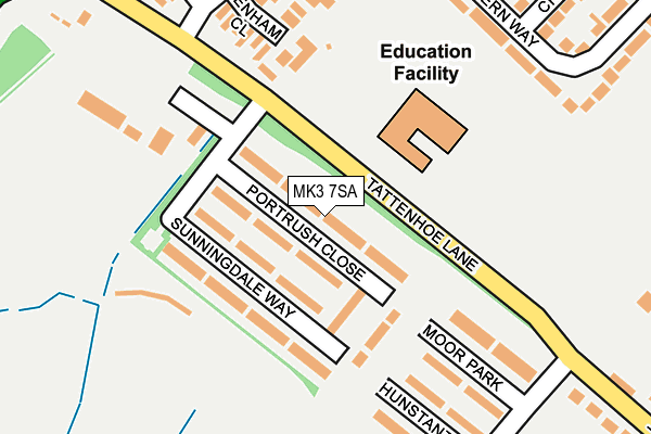 MK3 7SA map - OS OpenMap – Local (Ordnance Survey)