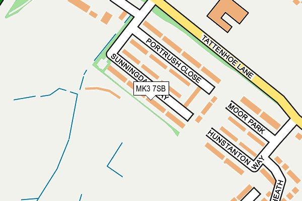 MK3 7SB map - OS OpenMap – Local (Ordnance Survey)