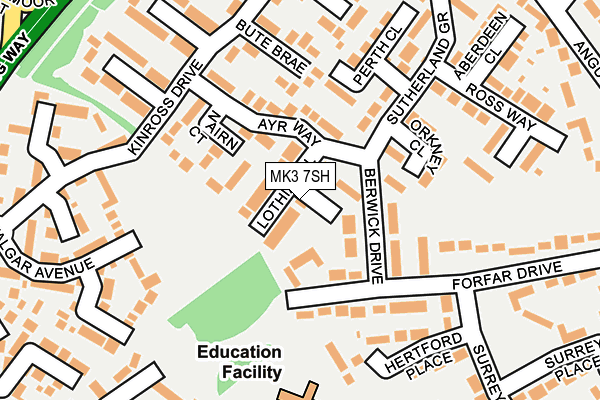 MK3 7SH map - OS OpenMap – Local (Ordnance Survey)