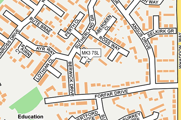 MK3 7SL map - OS OpenMap – Local (Ordnance Survey)