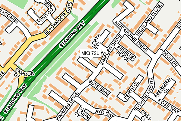 MK3 7SU map - OS OpenMap – Local (Ordnance Survey)