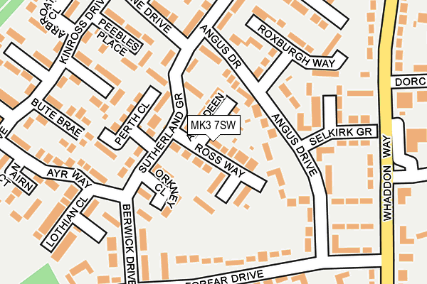 MK3 7SW map - OS OpenMap – Local (Ordnance Survey)