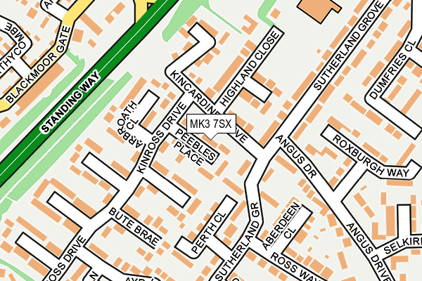 MK3 7SX map - OS OpenMap – Local (Ordnance Survey)