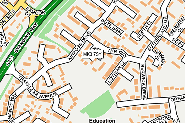 MK3 7SY map - OS OpenMap – Local (Ordnance Survey)