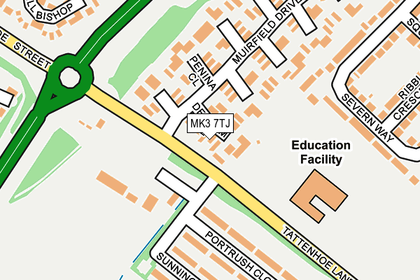 MK3 7TJ map - OS OpenMap – Local (Ordnance Survey)