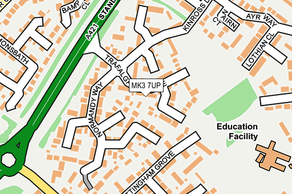 MK3 7UP map - OS OpenMap – Local (Ordnance Survey)