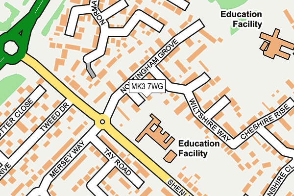 MK3 7WG map - OS OpenMap – Local (Ordnance Survey)