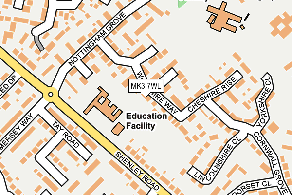 MK3 7WL map - OS OpenMap – Local (Ordnance Survey)