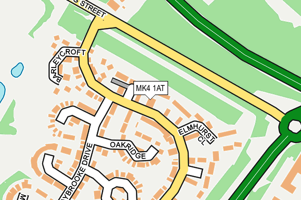 MK4 1AT map - OS OpenMap – Local (Ordnance Survey)