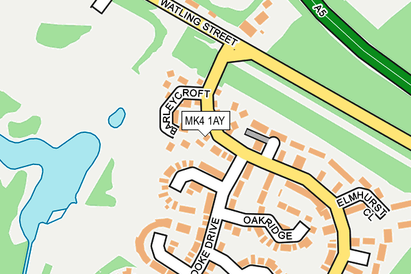 MK4 1AY map - OS OpenMap – Local (Ordnance Survey)