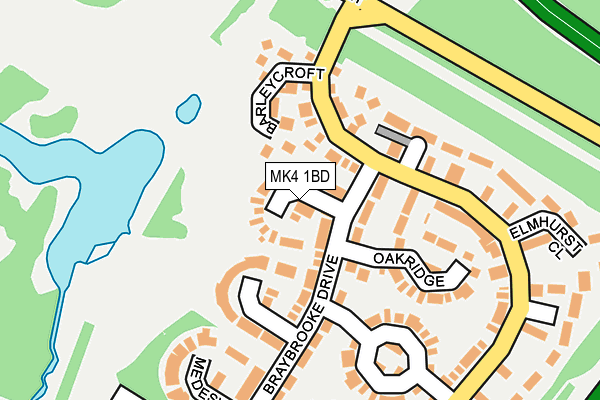 MK4 1BD map - OS OpenMap – Local (Ordnance Survey)