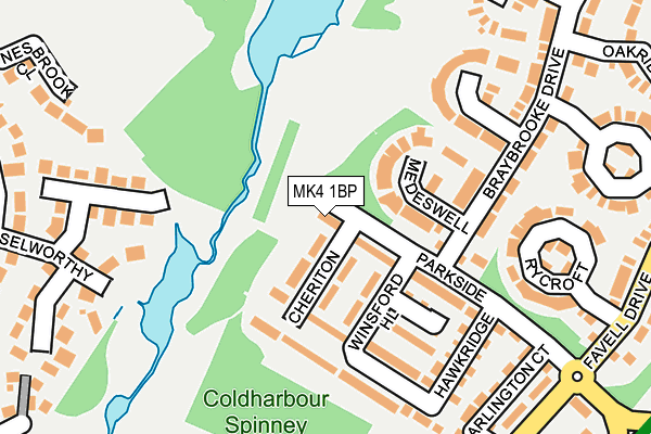 MK4 1BP map - OS OpenMap – Local (Ordnance Survey)