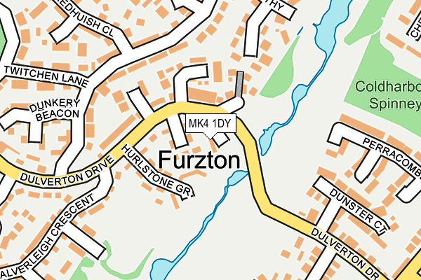 MK4 1DY map - OS OpenMap – Local (Ordnance Survey)