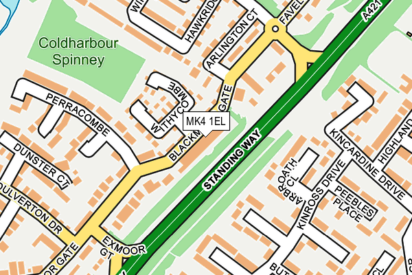 MK4 1EL map - OS OpenMap – Local (Ordnance Survey)