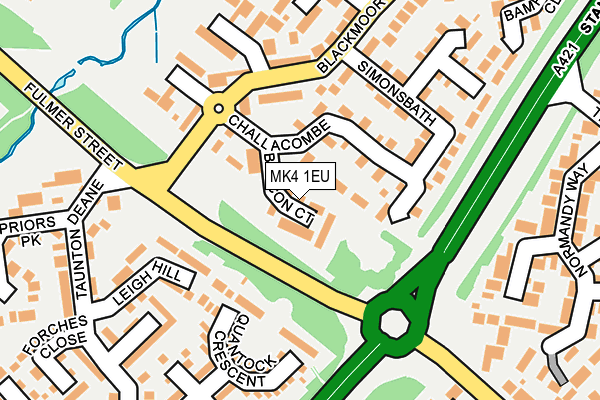 MK4 1EU map - OS OpenMap – Local (Ordnance Survey)