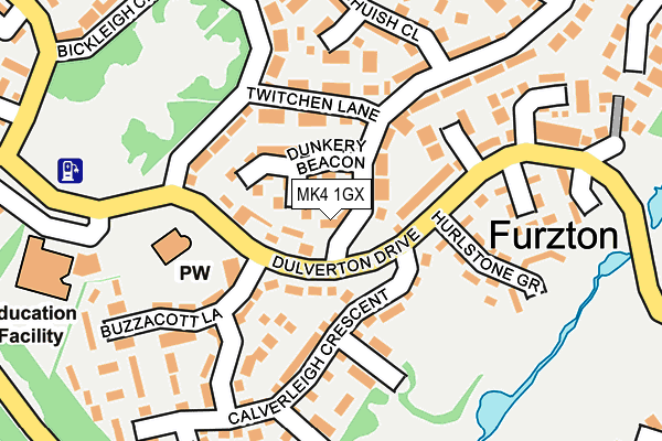 MK4 1GX map - OS OpenMap – Local (Ordnance Survey)