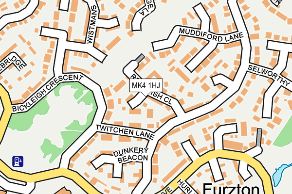 MK4 1HJ map - OS OpenMap – Local (Ordnance Survey)