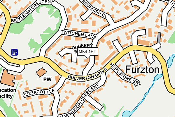 MK4 1HL map - OS OpenMap – Local (Ordnance Survey)