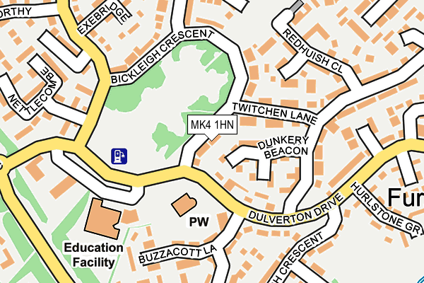 MK4 1HN map - OS OpenMap – Local (Ordnance Survey)