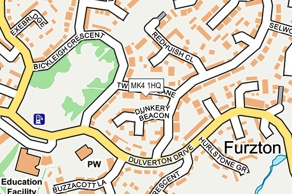 MK4 1HQ map - OS OpenMap – Local (Ordnance Survey)