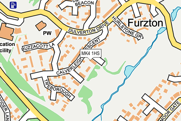 MK4 1HS map - OS OpenMap – Local (Ordnance Survey)