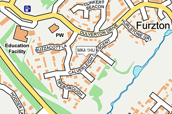 MK4 1HU map - OS OpenMap – Local (Ordnance Survey)