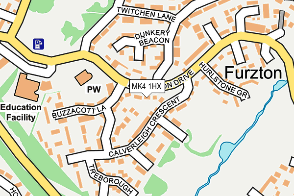 MK4 1HX map - OS OpenMap – Local (Ordnance Survey)