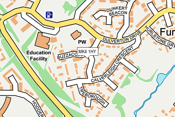 MK4 1HY map - OS OpenMap – Local (Ordnance Survey)