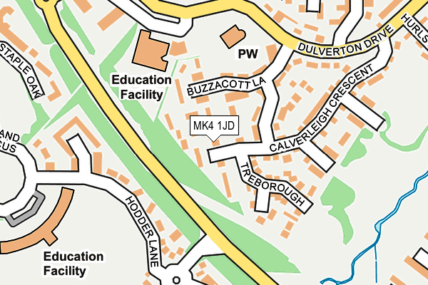 MK4 1JD map - OS OpenMap – Local (Ordnance Survey)