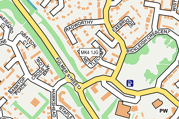 MK4 1JG map - OS OpenMap – Local (Ordnance Survey)