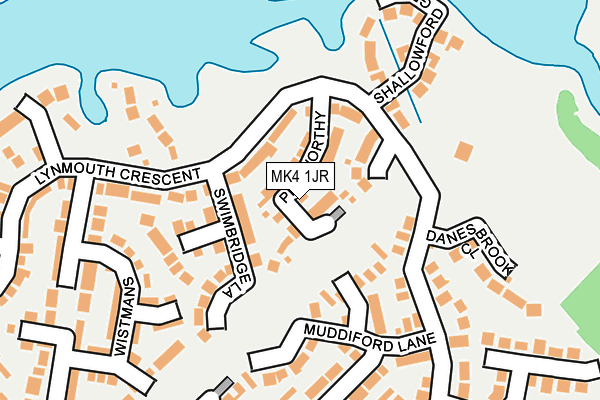 MK4 1JR map - OS OpenMap – Local (Ordnance Survey)