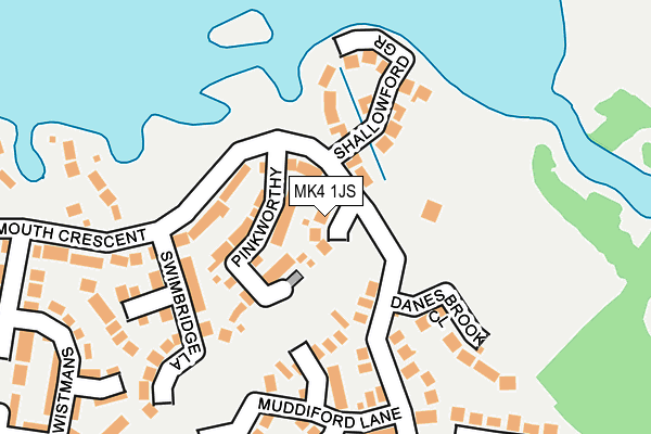 MK4 1JS map - OS OpenMap – Local (Ordnance Survey)
