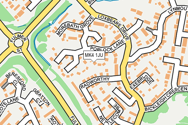 MK4 1JU map - OS OpenMap – Local (Ordnance Survey)